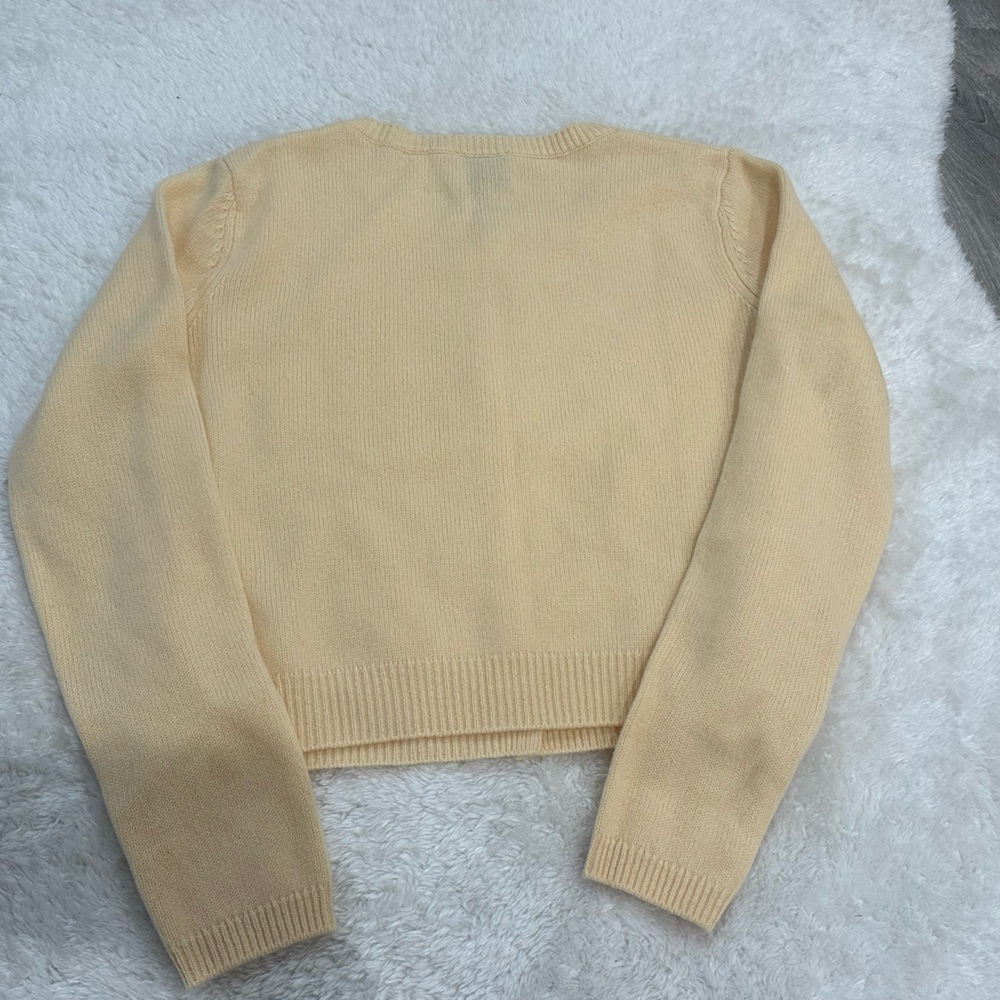 Reformation Clara Cashmere Cardigan Parmesan - Picture 7 of 7